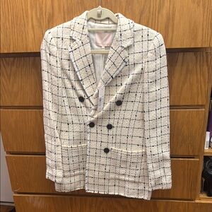 Rebecca Taylor cream and black blazer